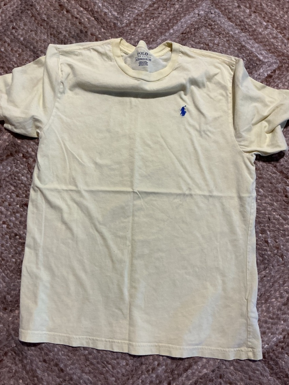 Ralph Lauren Yellow Short Sleeve Tee with Blue Pony Logo